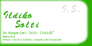 ildiko solti business card